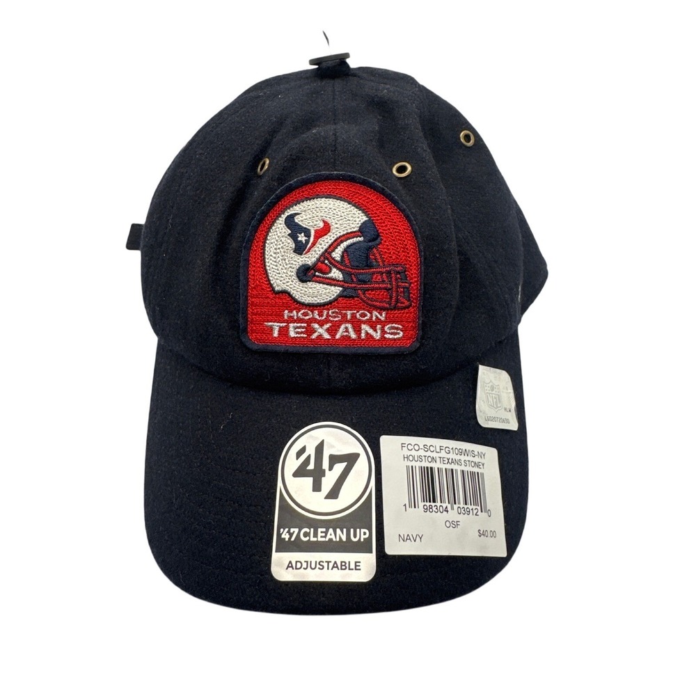 Houston Texans 47 Brand Stoney Clover Lane Clean Up Hat Navy Adjustable NFL Cap